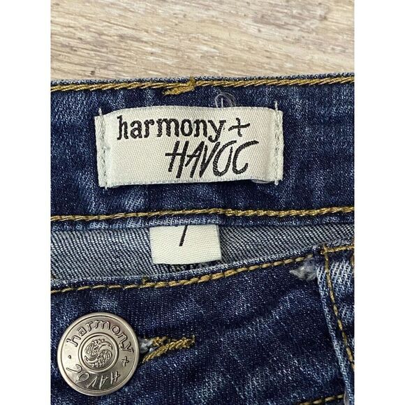 Harmony + Havoc Distressed Skinny Jeans Women’s Junior’s Size 7 - Picture 4 of 8